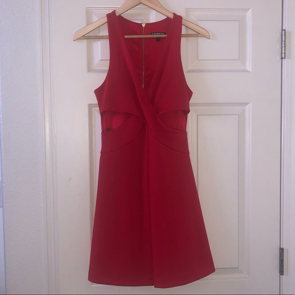 Sleeveless Express red dress